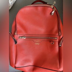 Henri Bendel West 57th Leather Travel Backpack - Orange